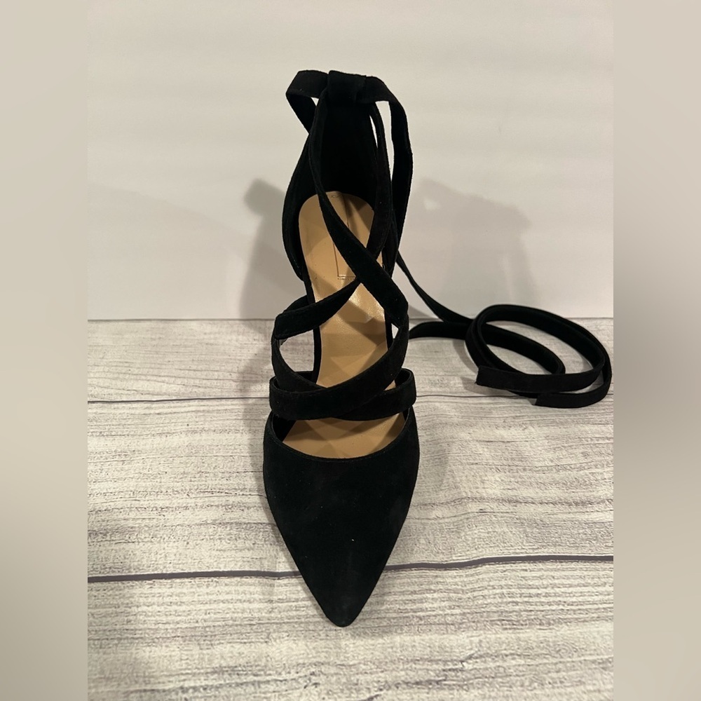 ALDO Black Suede Stiletto Heels with Straps/size 6 - Picture 6 of 14